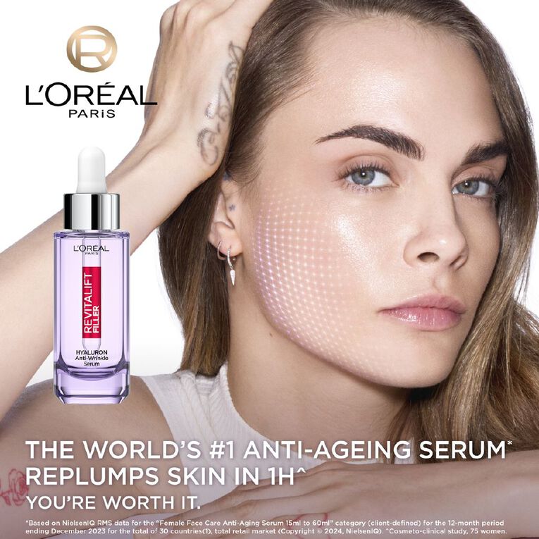 L'Oreal Paris Revitalift Filler 1.5% Hyaluronic Acid Serum, , hi-res