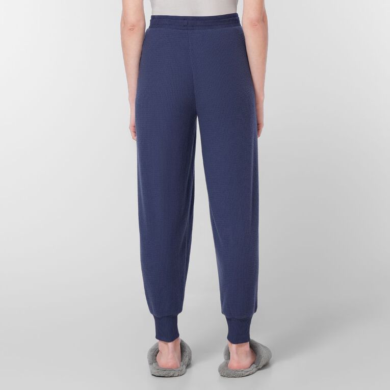 H&H Women's Soft Touch Waffle Pyjama Pants, Blue Dark, hi-res