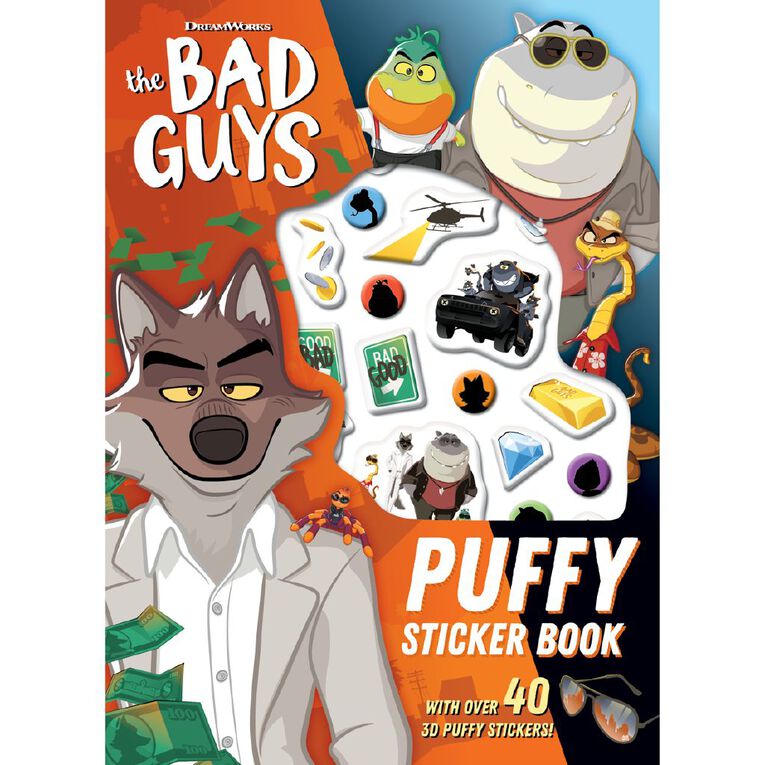Dreamworks The Bad Guys: Puffy Sticker Book, , hi-res