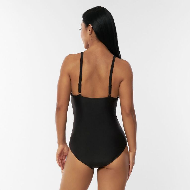 H&H Women's Tummy Control Twist Suit, Black, hi-res