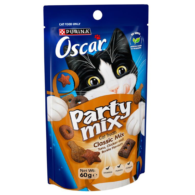 Oscar Party Mix Classics Cat Treats 60g, , hi-res