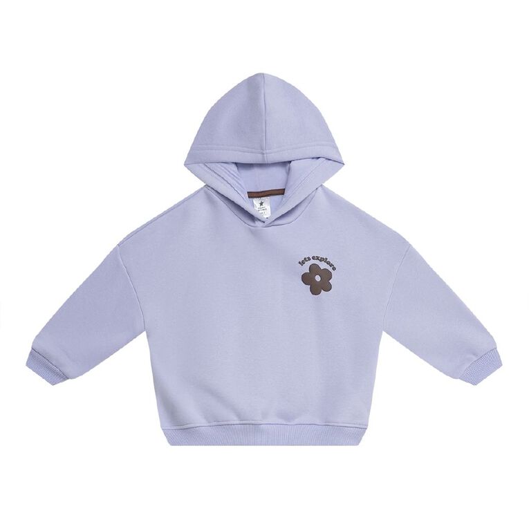 Young Original Toddler Girls' Cosy Fleece Hooddie, Blue Light, hi-res