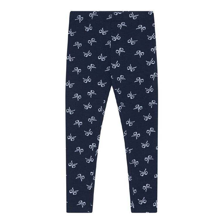 Young Original All Over Print Leggings, Blue Dark BOWS, hi-res