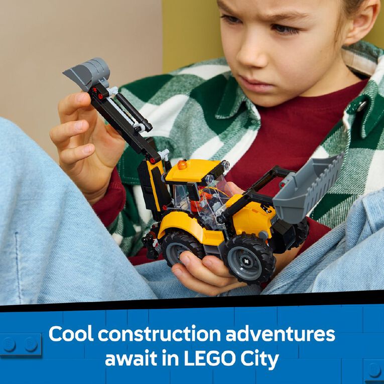 LEGO CITY Yellow Backhoe Loader 60480, , hi-res
