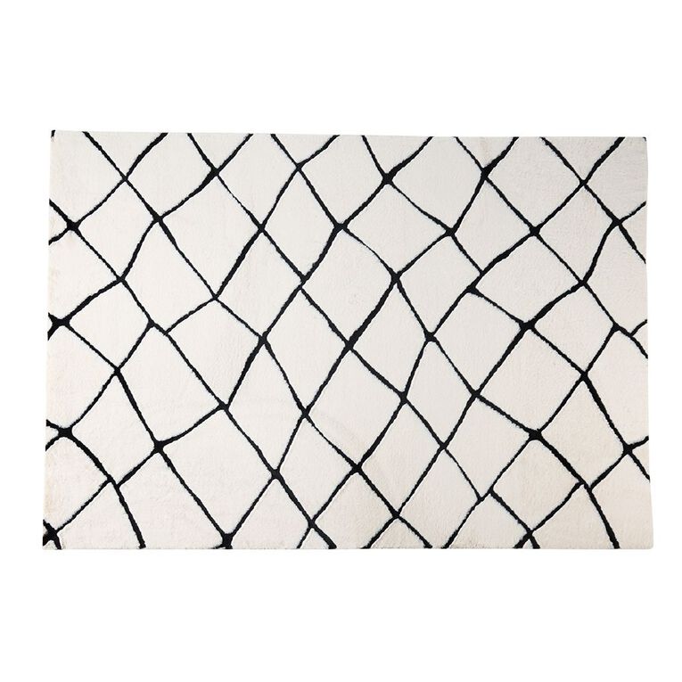 Living & Co Trellis Rug Natural 160cm x 230cm, , hi-res