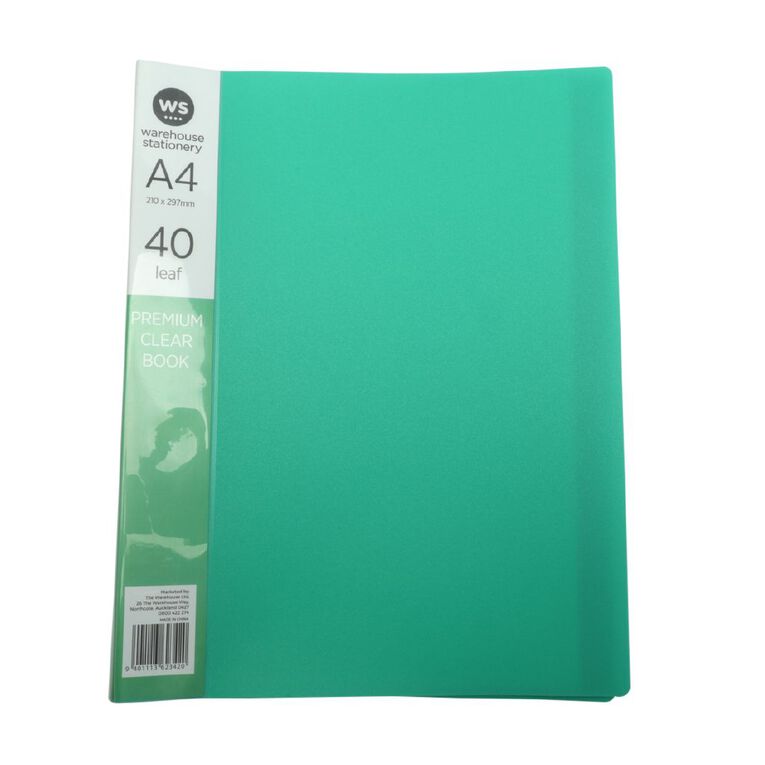 WS Colour Pop Clearbook Premium 40 Page Green, , hi-res