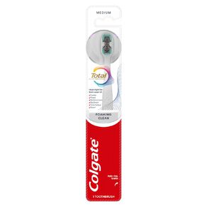 Colgate Total Active Prevention Foaming Clean Toothbrush Medium 1 Pack
