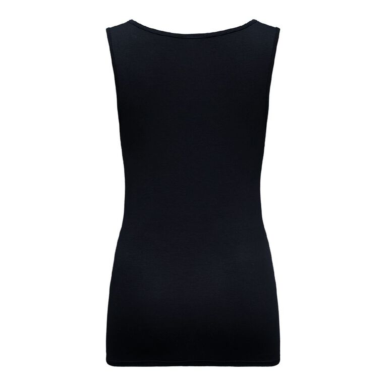 H&H Women's Soft Touch Singlet, Black, hi-res