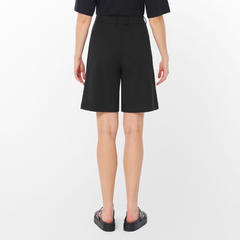 H&H Women's Tailored Smart Shorts, Black, hi-res