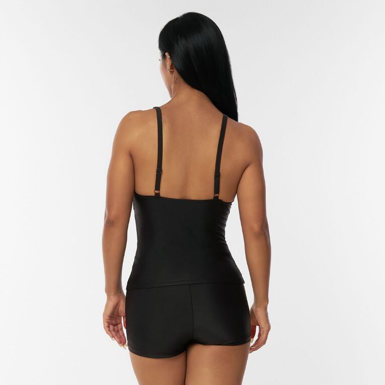 H&H Women's V-Neck Tankini, Black, hi-res