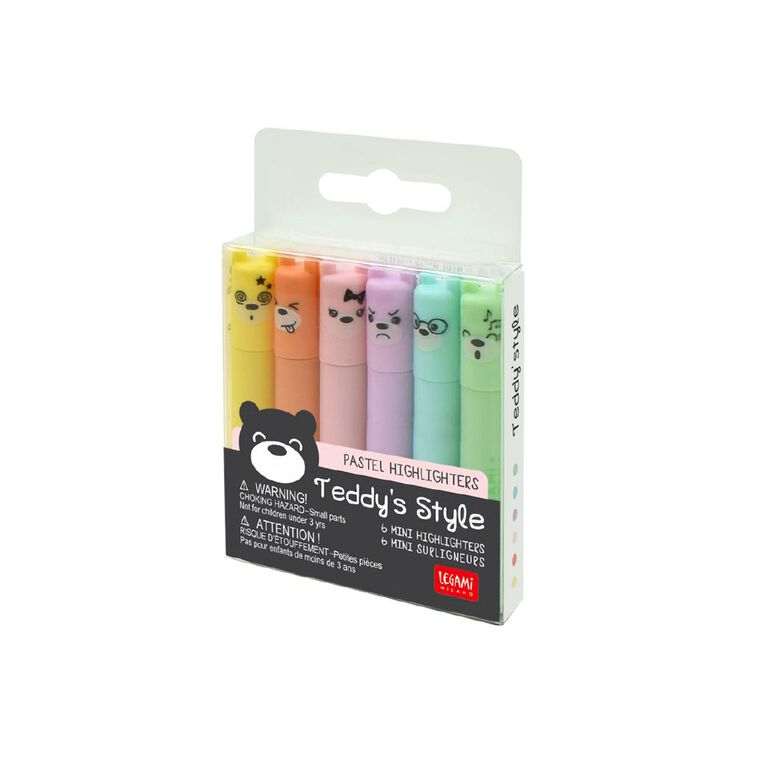 Legami Mini Highlighters 6 Pack, , hi-res