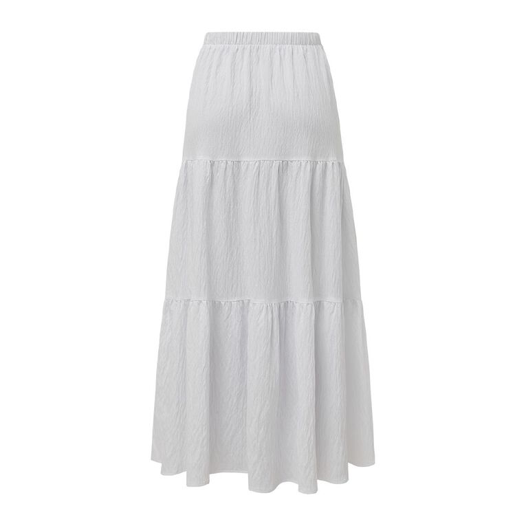 H&H Women's Boho Maxi Skirt, White, hi-res