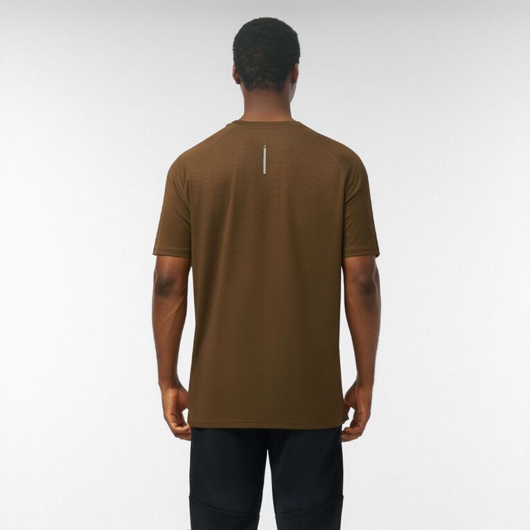 Active Intent Men's Grid Tee, Brown Dark, hi-res