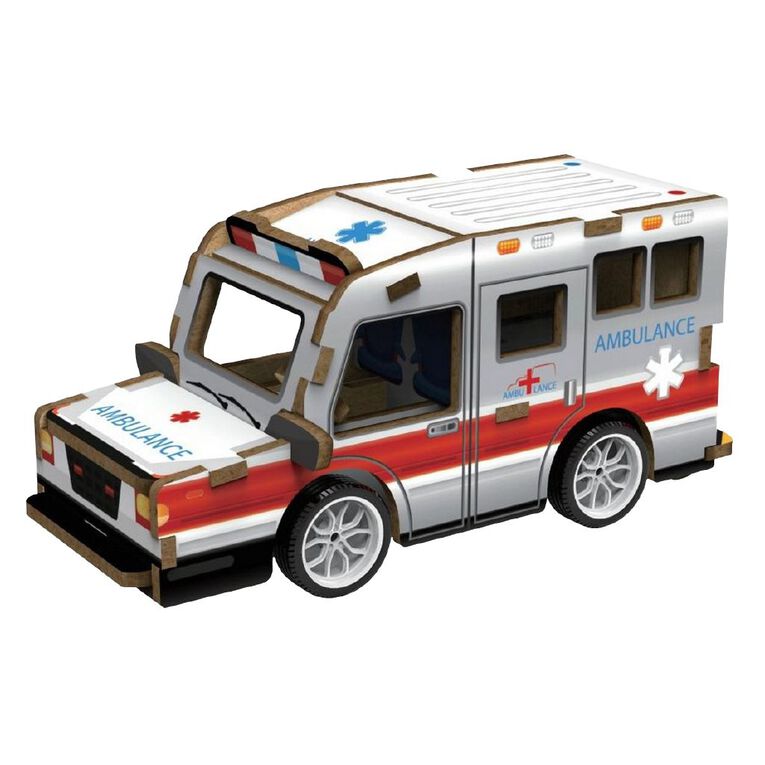 Play Studio 3D Wooden Mini Vehicle Assorted, , hi-res