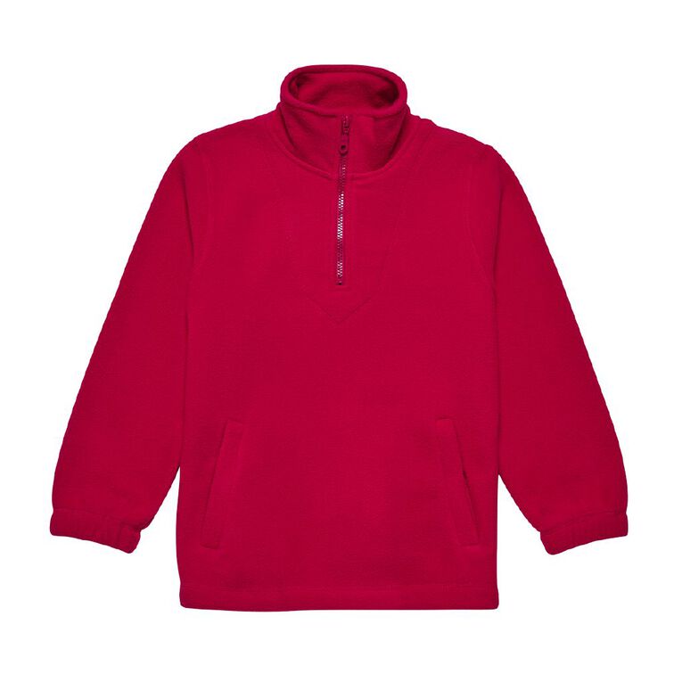 Schooltex Kids' Polar Fleece Top, Red Mid, hi-res