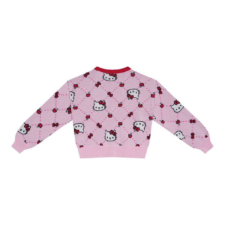 Hello Kitty Jacquard Cardigan, Pink Mid, hi-res