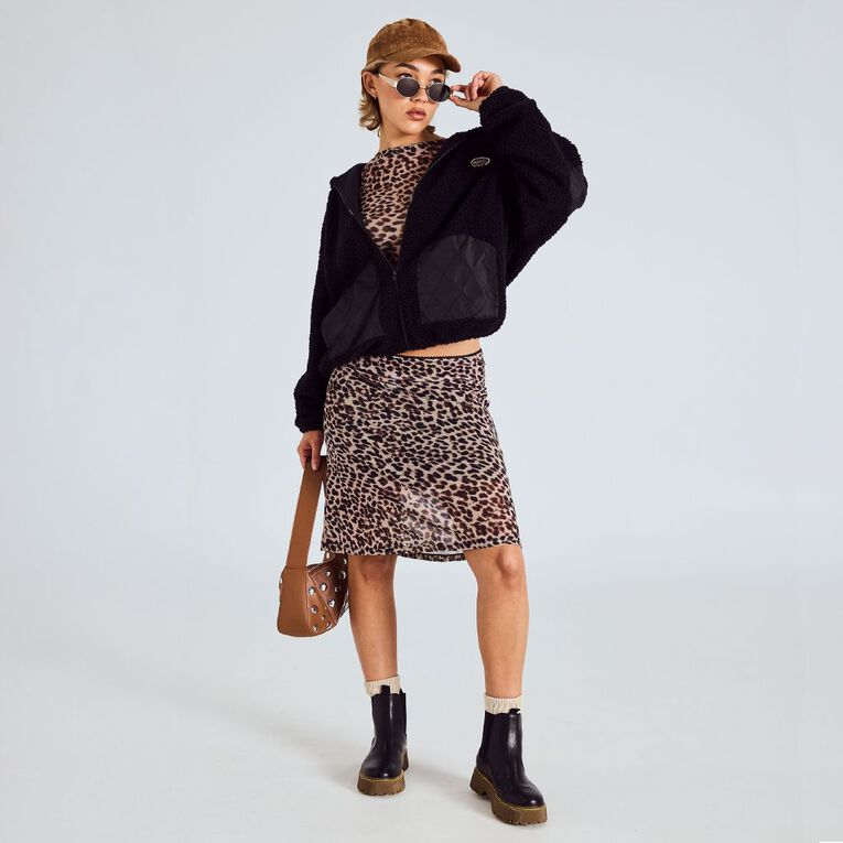 BRDRLESS Cleo ZIp-Thru Long Sleeve Teddy Fleece