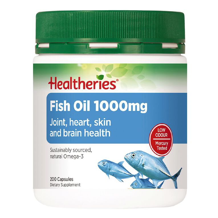 Healtheries Fish Oil 1000mg 200 Pack, , hi-res
