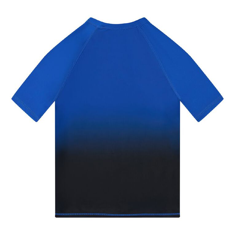 Young Original Short Sleeve Rash Vest, Blue Mid, hi-res