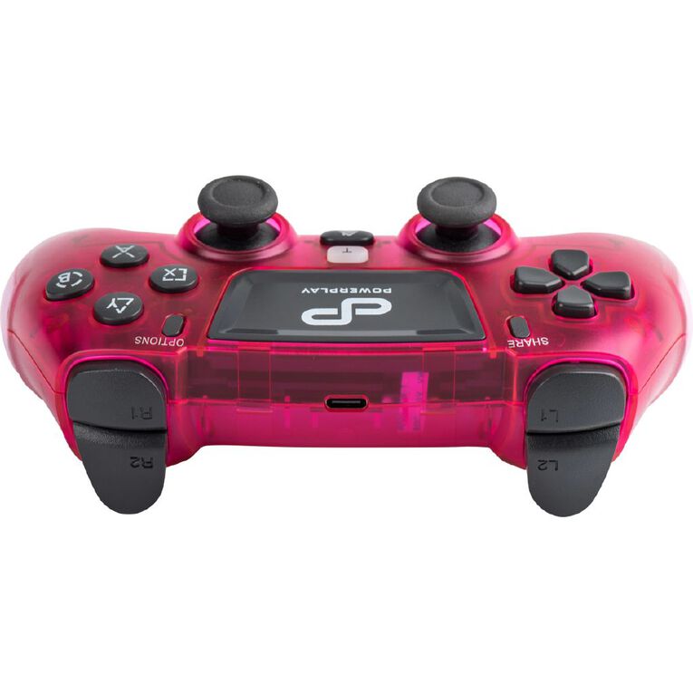 PowerPlay PS4 Wireless Controller Translucent Pink, , hi-res