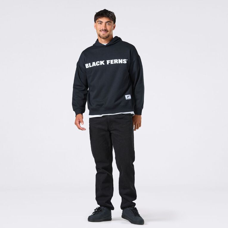 Black Ferns Adults' Oversized Hoodie, Black, hi-res