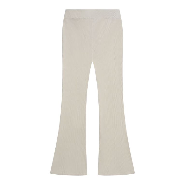 Young Original Rib Flare Leggings, Cream, hi-res