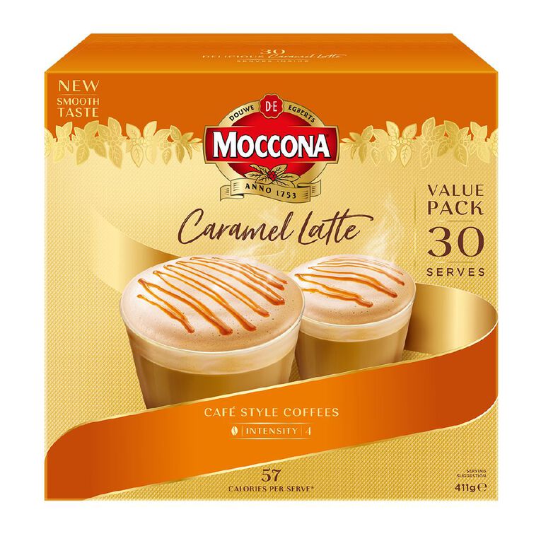 Moccona Cafe Style Caramel Latte Coffee Sachets 30 Pack, , hi-res