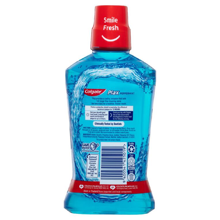 Colgate Plax Peppermint Mouthwash 500ml The Warehouse