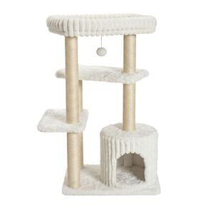 pet hq plush cat tree 1 each