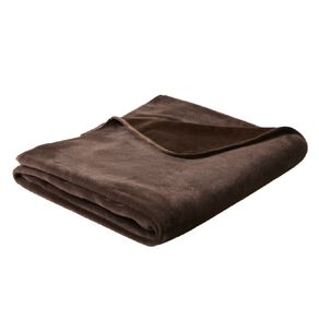 Living & Co Milky Faux Fur Blanket Brown Mid Queen
