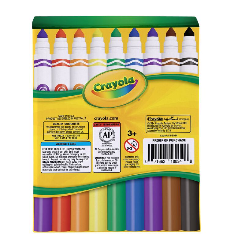 Crayola 32 Pack Classic Ultra-Clean Washable Broadline Marker Deskpack, , hi-res