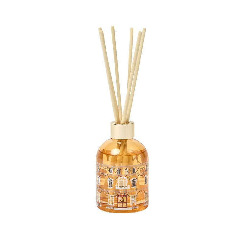 Wonderland Home Festive Reed Diffuser Vanilla Bourbon Gold 100ml, , hi-res