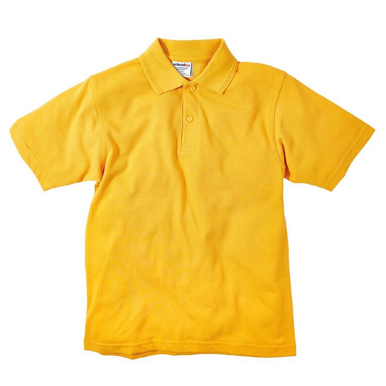 Schooltex Kids' Pique Polo, Gold, hi-res