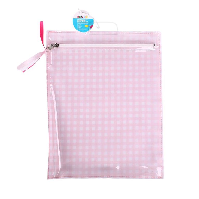 Kookie Strawberry Pencil Case Set, , hi-res