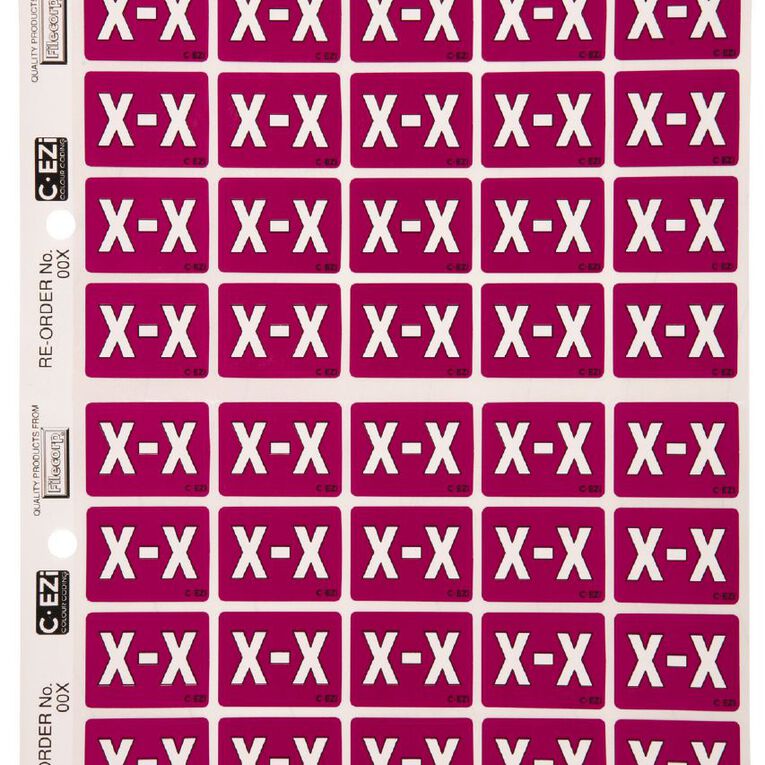 Filecorp Coloured Labels X Purple Mid, , hi-res