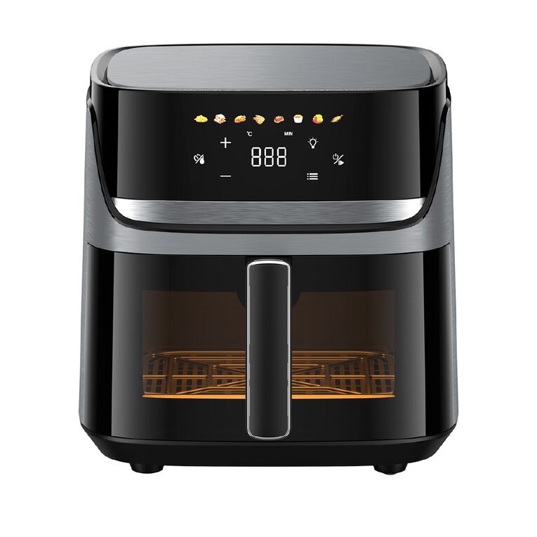Living & Co Digital Air Fryer 7.5L Window Black, , hi-res