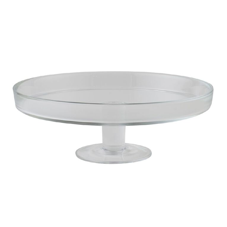Living & Co Glass Cake Stand Clear, , hi-res