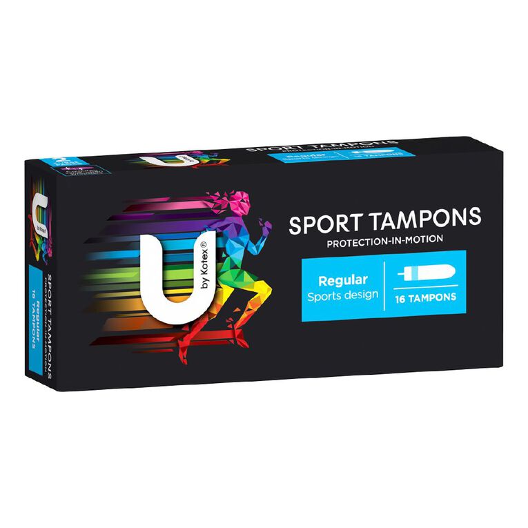 U By Kotex Regular Sport Tampons 16 Pack, , hi-res