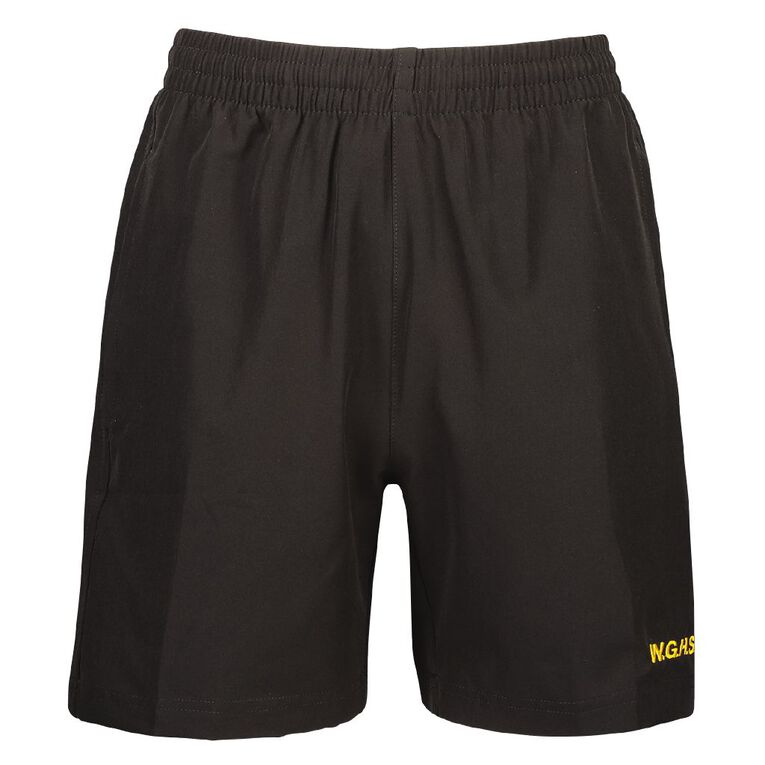 Schooltex Whangarei Girls' High School New PE Shorts with Embroidery, Black, hi-res
