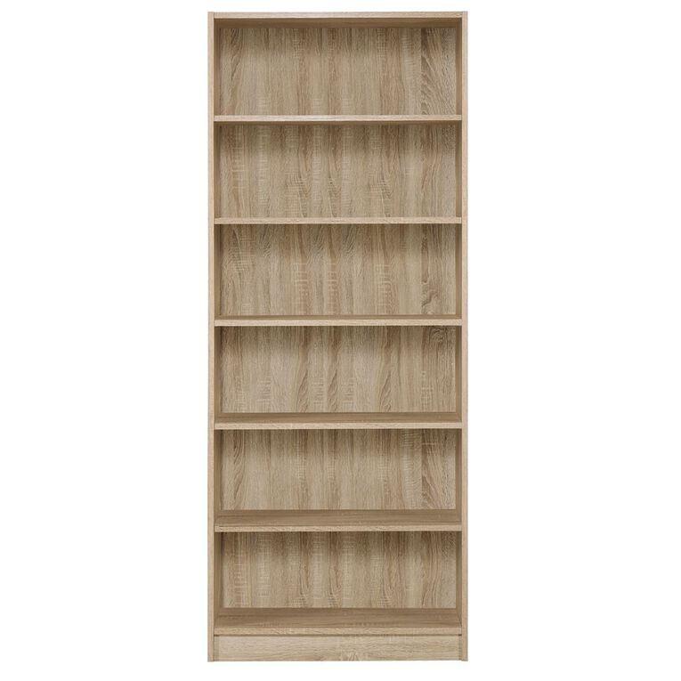 Workspace Soho 6 Tier Bookcase Oak, , hi-res