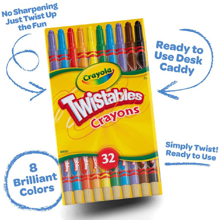 Crayola 32 Pack Twistable Crayon Deskpack, , hi-res