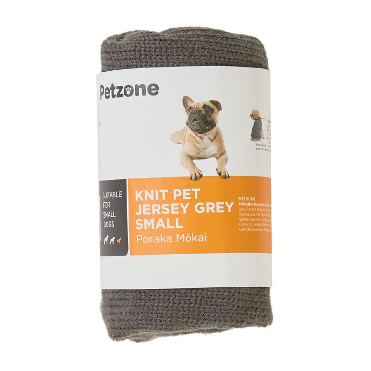 Petzone Knit Pet Jersey Grey Small, , hi-res