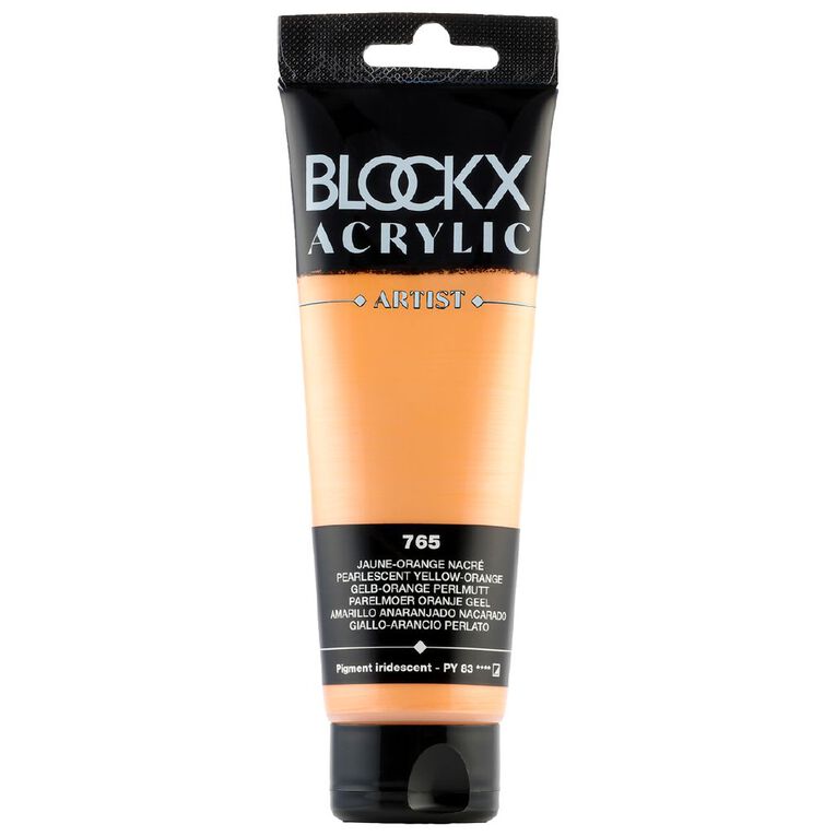BLOCKX Acrylic Tube Pearly Yellow-Orange 120ml, , hi-res