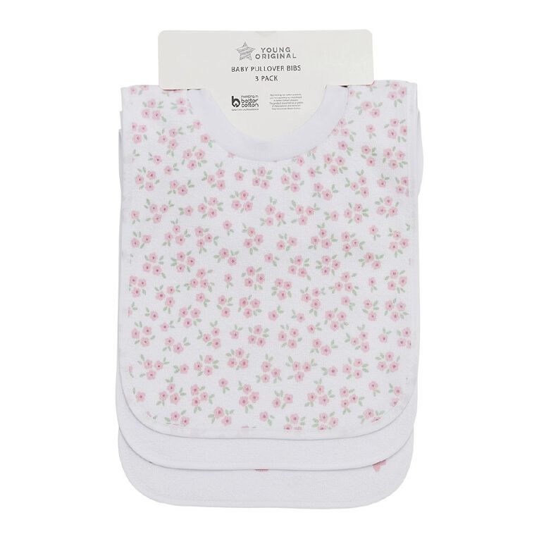 Young Original Babies' Popover Bibs 3 Pack, Purple Light, hi-res