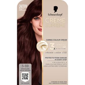 schwarzkopf creme supreme 5.69 chocolate violet brown 180 ml