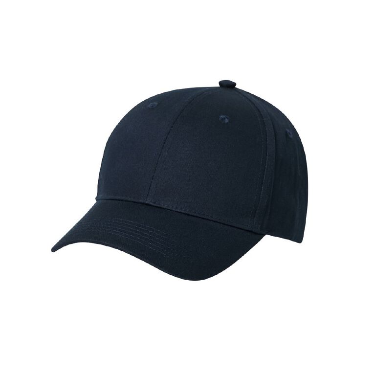 H&H Men's Twill Curved Peak Cap, Navy, hi-res