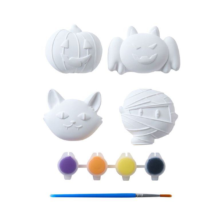 Scarehouse Halloween Paint Your Own Plaster Characters 4 Pack, , hi-res
