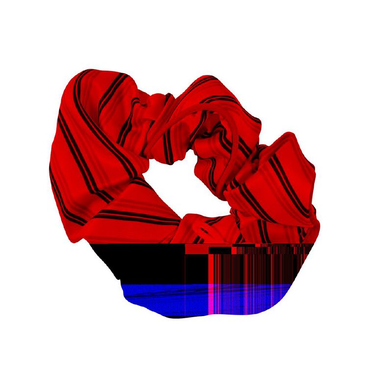 Teddy Island Satin Scrunchie Stripe, , hi-res