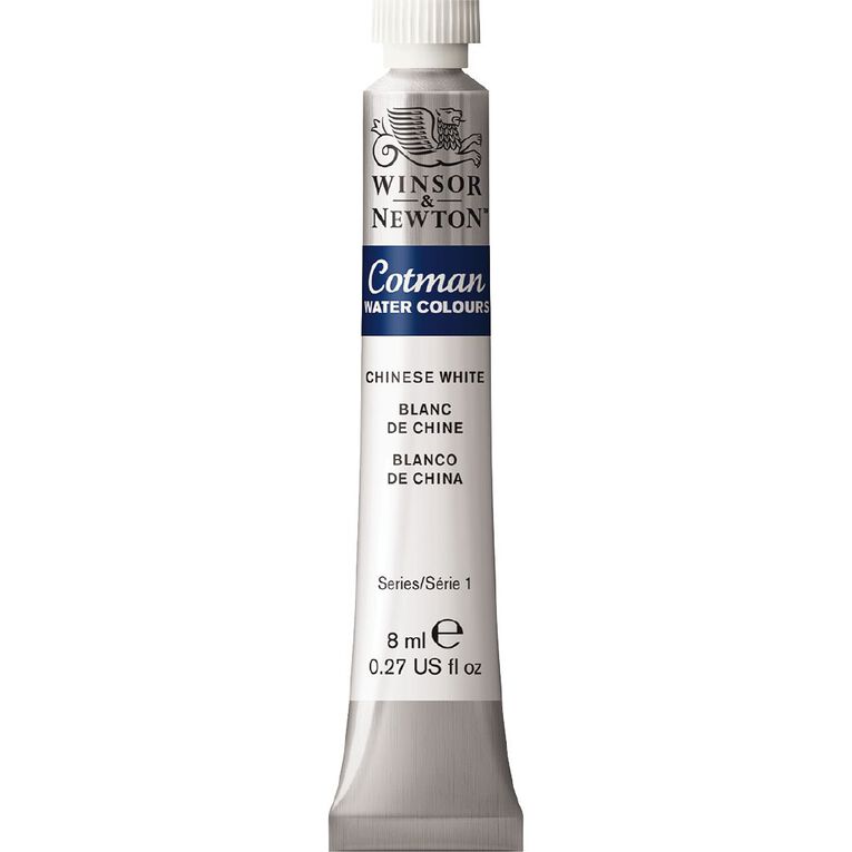 Winsor & Newton Cotman Watercolour Paint 8ml Chinese White, , hi-res