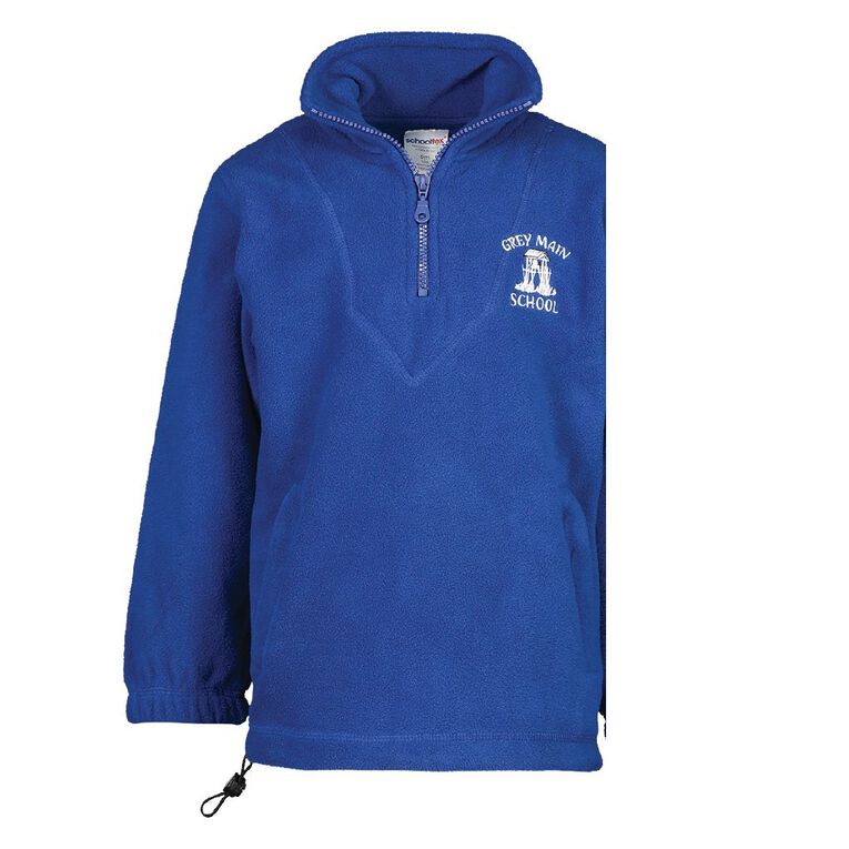 Schooltex Greymouth Main Polar Fleece Top with Embroidery, Royal, hi-res